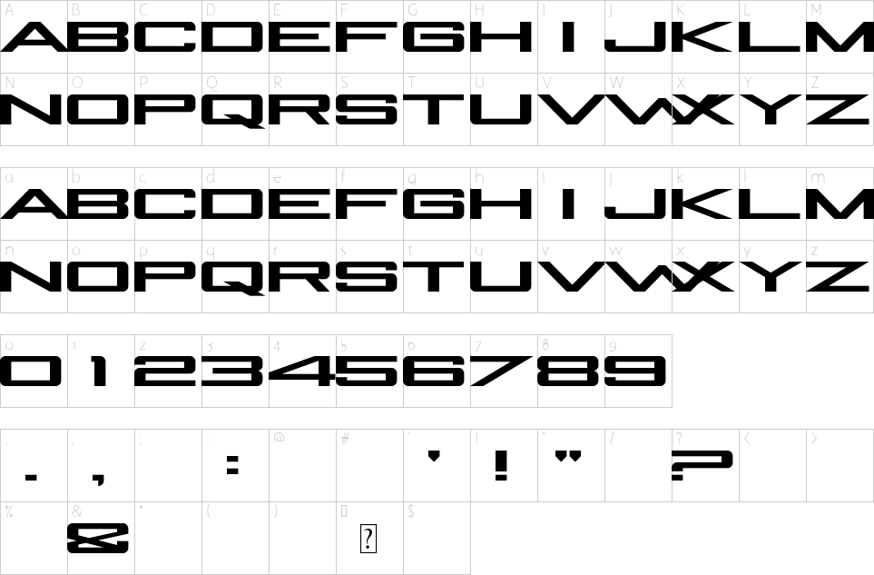 Character map of Be A Pro Font