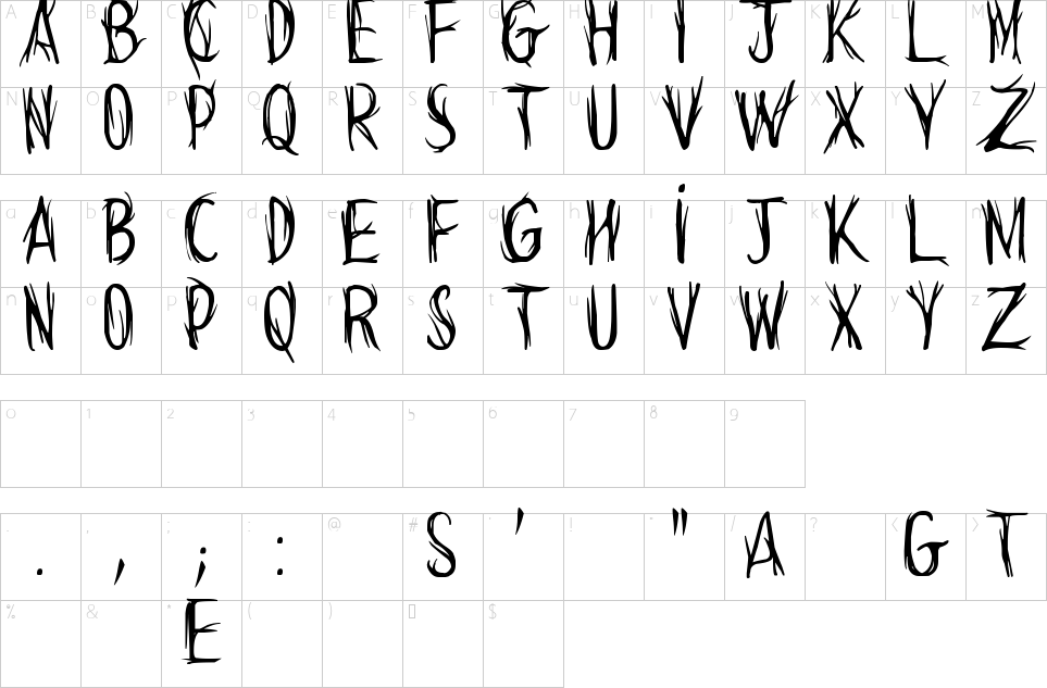 Character map of Can't Judge A Book By Its Cover Font