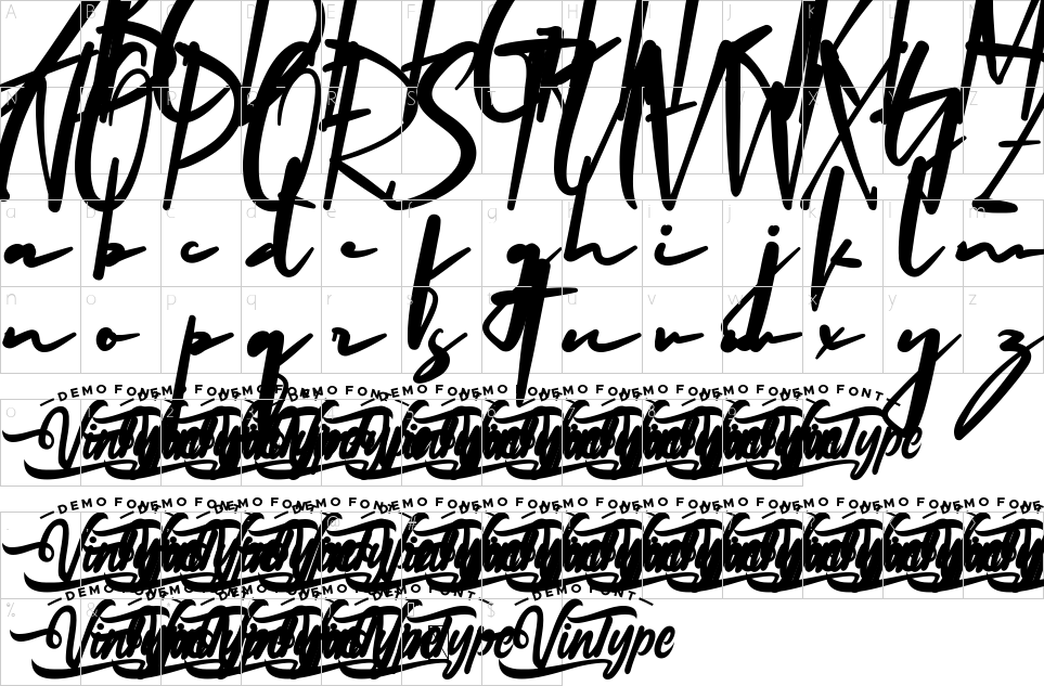 Character map of Aksarani Font