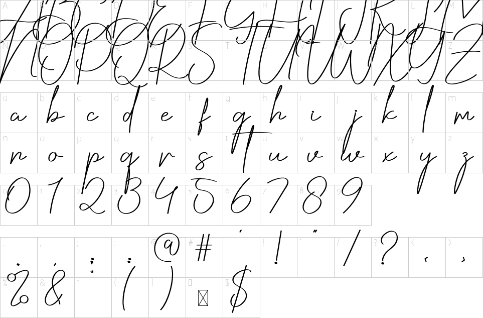 Character map of Halloween Pumpkin Font