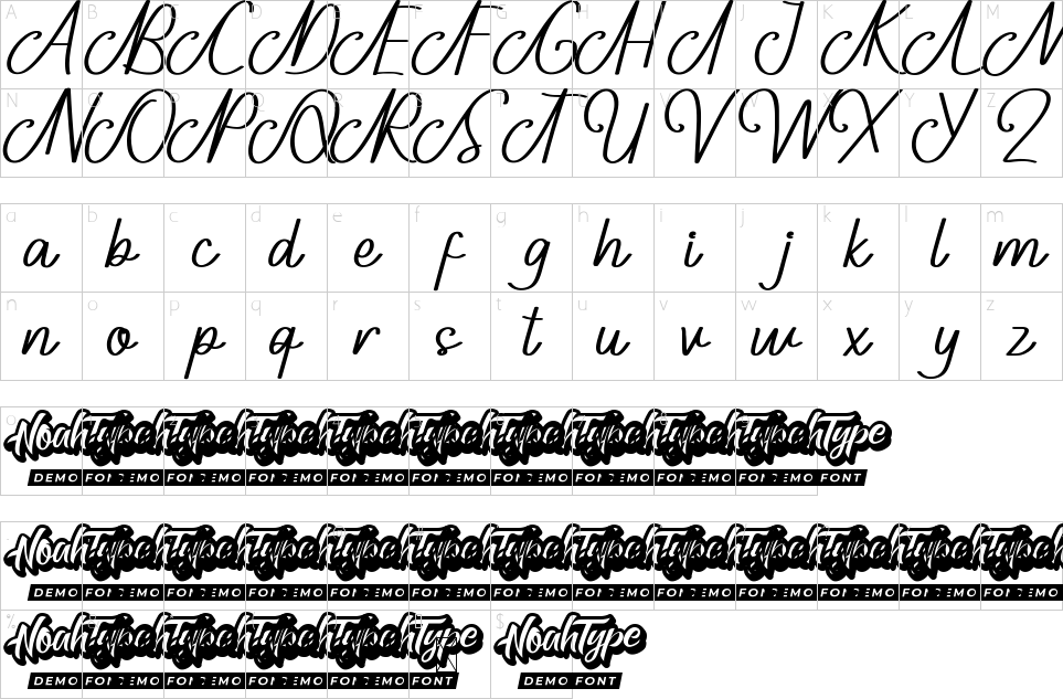Character map of Next Time Font