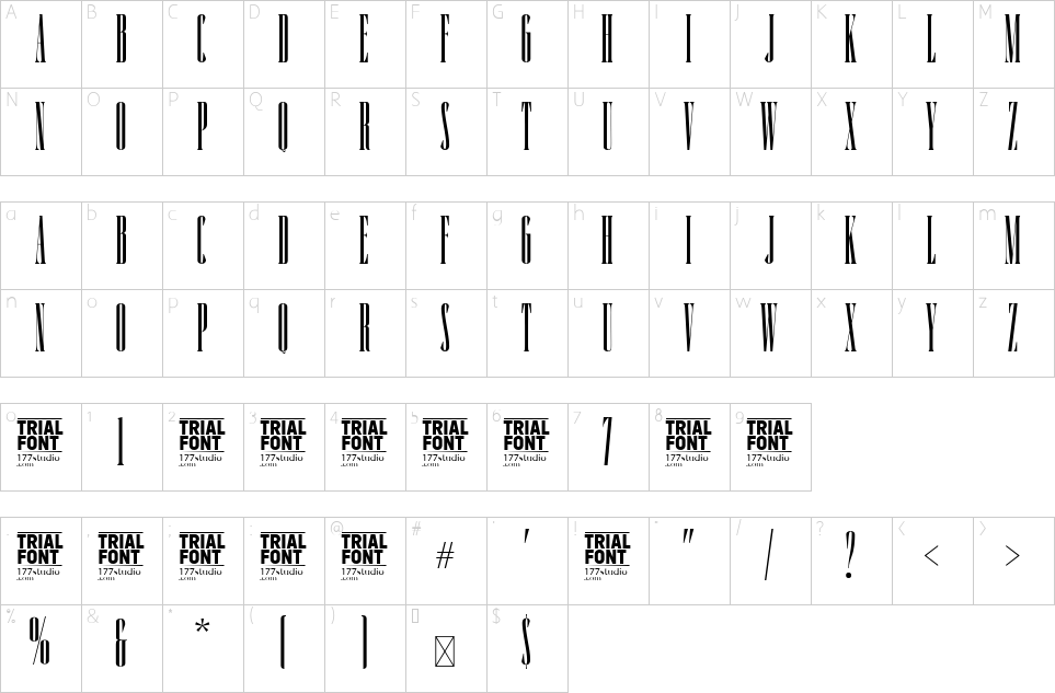 Character map of Cafollas Font