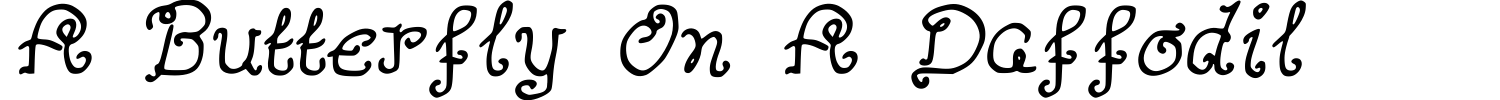 A Butterfly On A Daffodil Font preview