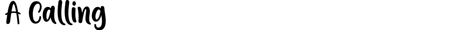 A Calling Font preview