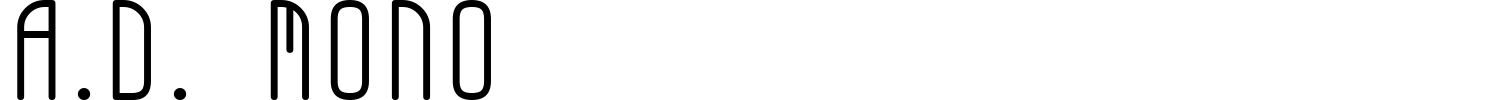 A.D. Mono Font preview