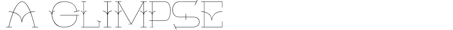 A Glimpse Font preview