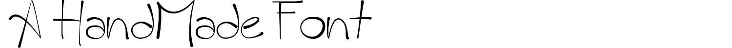 A HandMade Font Font preview