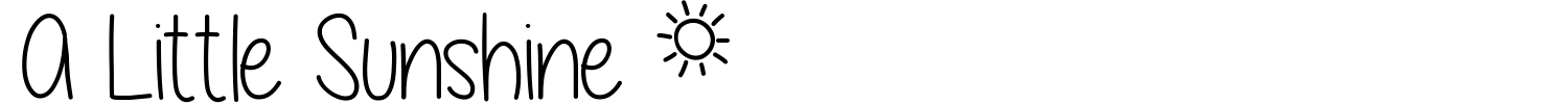A Little Sunshine Font preview