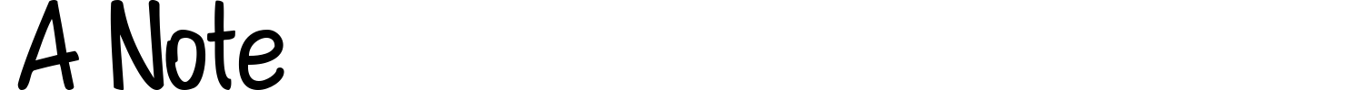 A Note Font preview