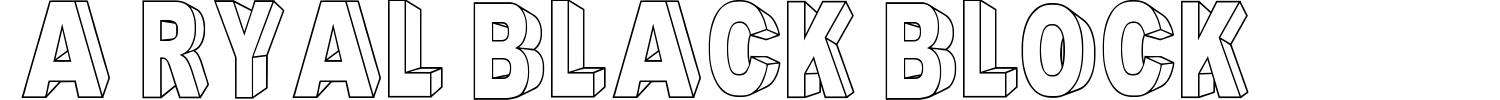 A Ryal Black Block Font preview