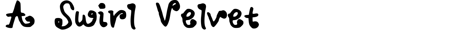 A Swirl Velvet Font preview