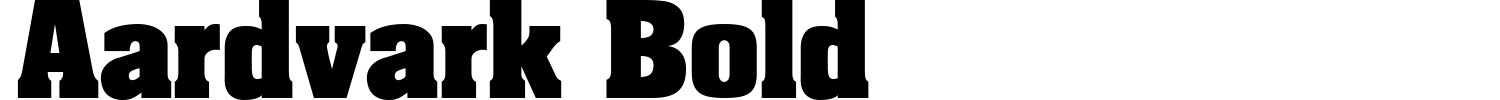 Aardvark Bold Font preview