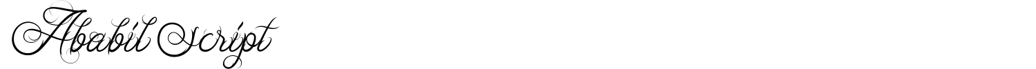 Ababil Script Font preview
