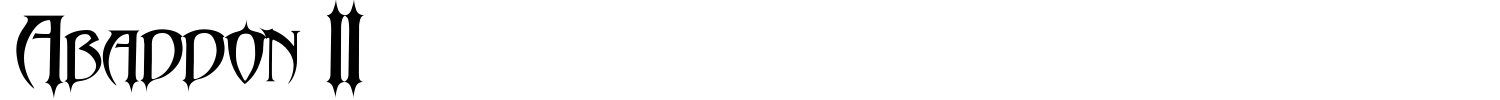Abaddon II Font preview