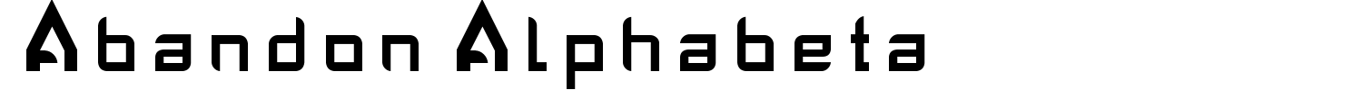 Abandon Alphabeta Font preview