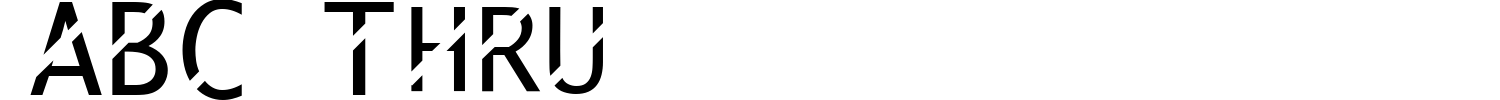 ABC Thru Font preview