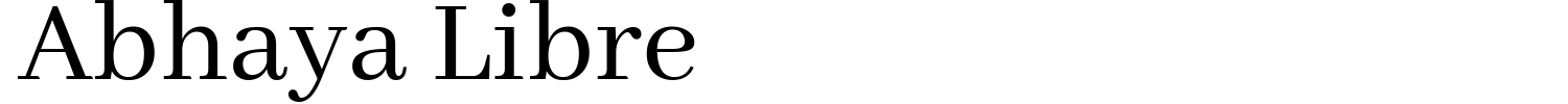 Abhaya Libre Font preview