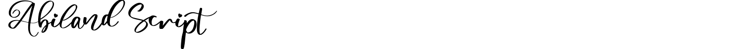 Abiland Script Font preview