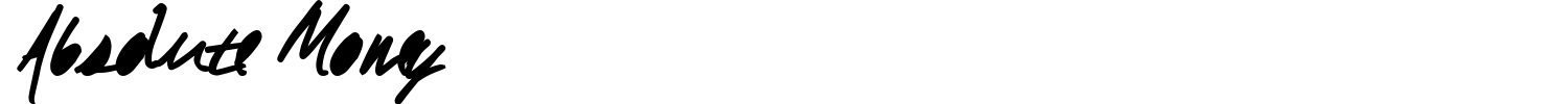 Absolute Money Font preview