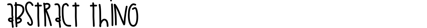 Abstract Thing Font preview