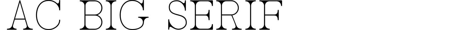 AC Big Serif Font preview