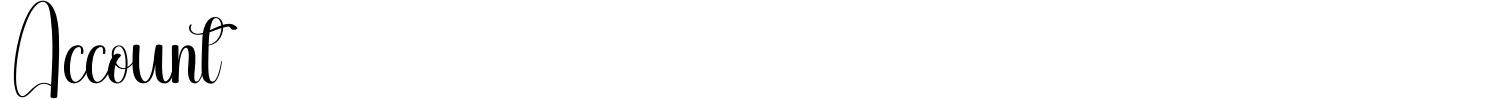 Account Font preview