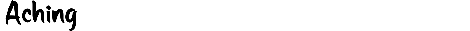 Aching Font preview