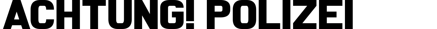Achtung Polizei Font preview
