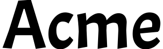 Acme Font preview
