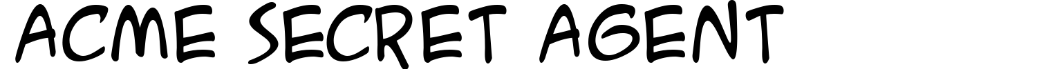 ACME Secret Agent Font preview