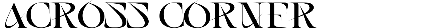 Across Corner Font preview