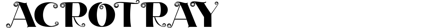 Acrotray Font preview