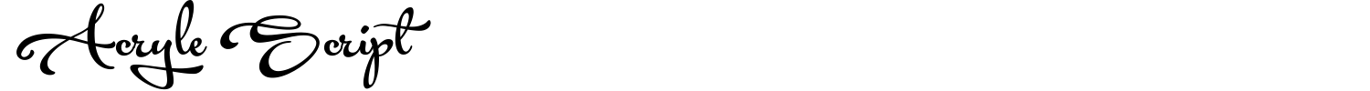 Acryle Script Font preview