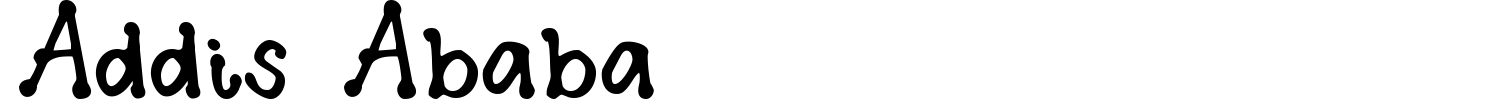 Addis Ababa Font preview