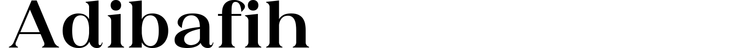 Adibafih Font preview