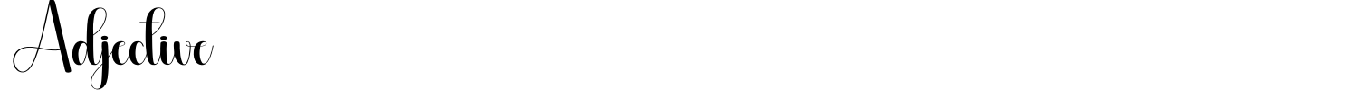 Adjective Font preview