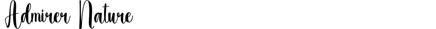 Admirer Nature Font preview