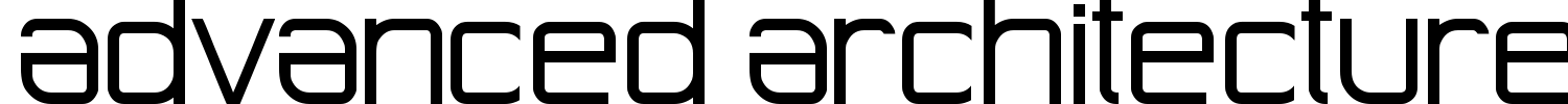 Advanced Architecture Font preview