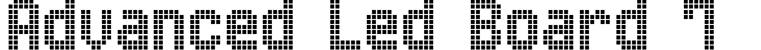 Advanced Led Board 7 Font preview