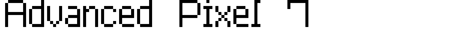 Advanced Pixel 7 Font preview