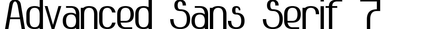 Advanced Sans Serif 7 Font preview