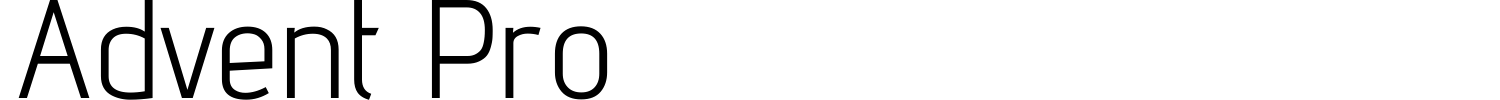 Advent Pro Font preview