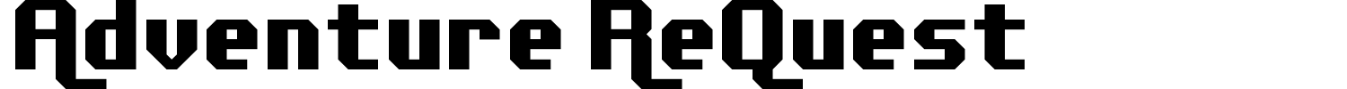 Adventure ReQuest Font preview