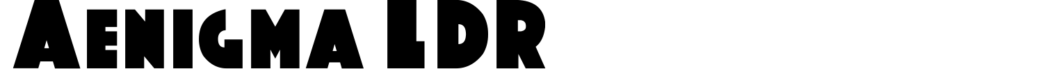 Aenigma LDR Font preview