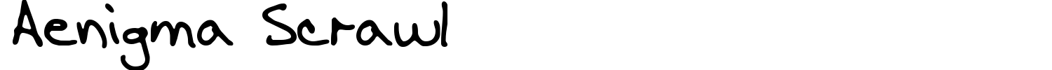 Aenigma Scrawl Font preview