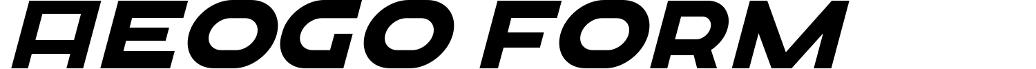 Aeogo Form Font preview