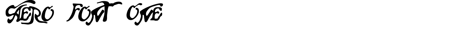 Aero Font One Font preview