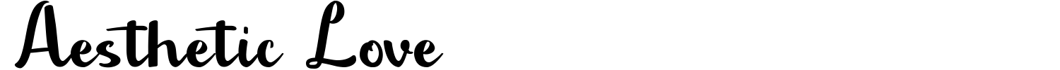 Aesthetic Love Font preview