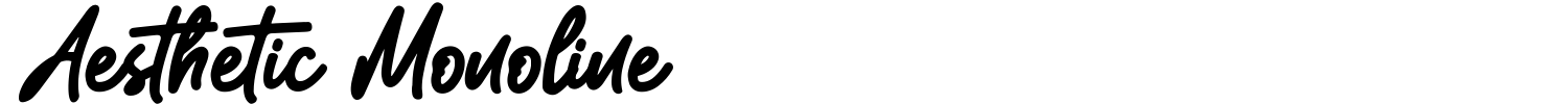 Aesthetic Monoline Font preview