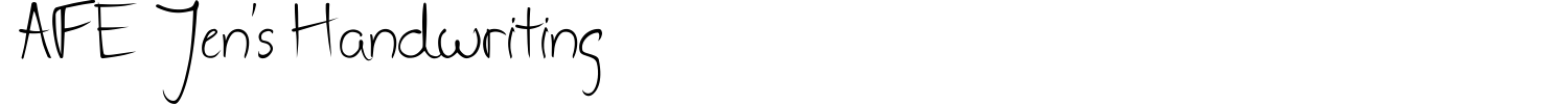 AFE Jen's Handwriting Font preview